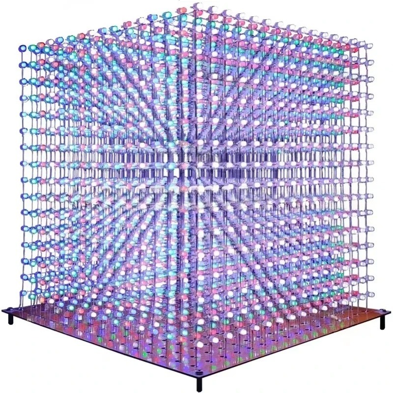 Diy With Electronics - 3 Kit Cubo Luminoso D16mini 16x16x16,