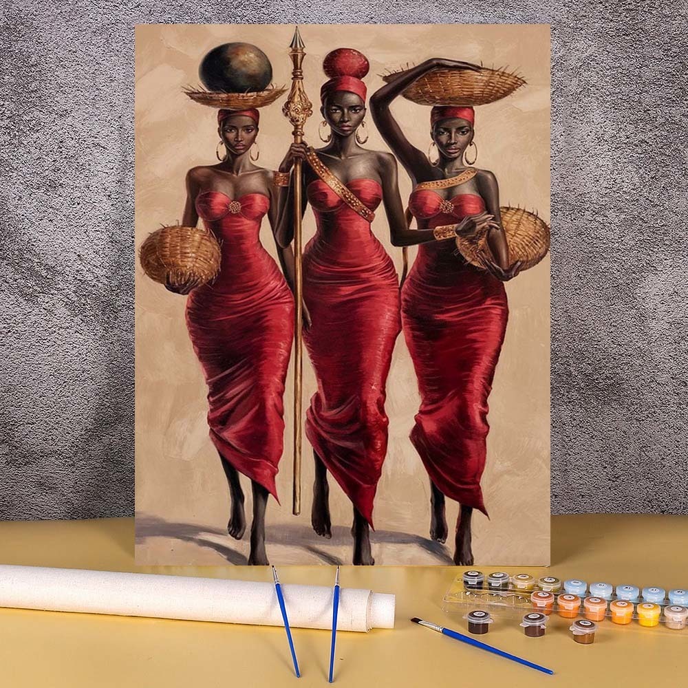 Diy Elektronik - Donna africana Dipingi con i numeri