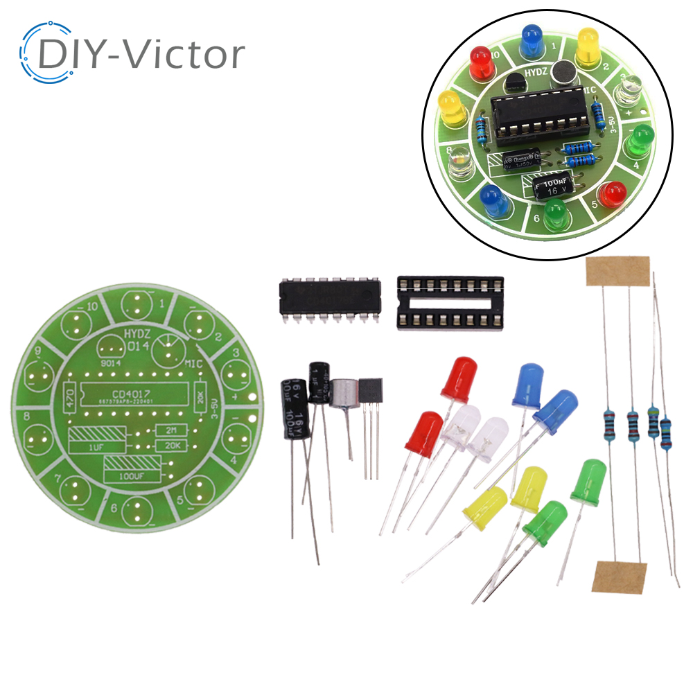 Diy Electronics Lab - CD4017 controllo vocale colorato kit luce
