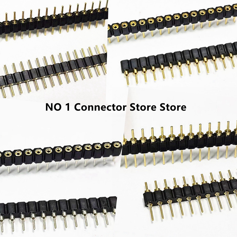 Male Female Header Pin - 1 PZ Passo 2.54mm Foro Rotondo