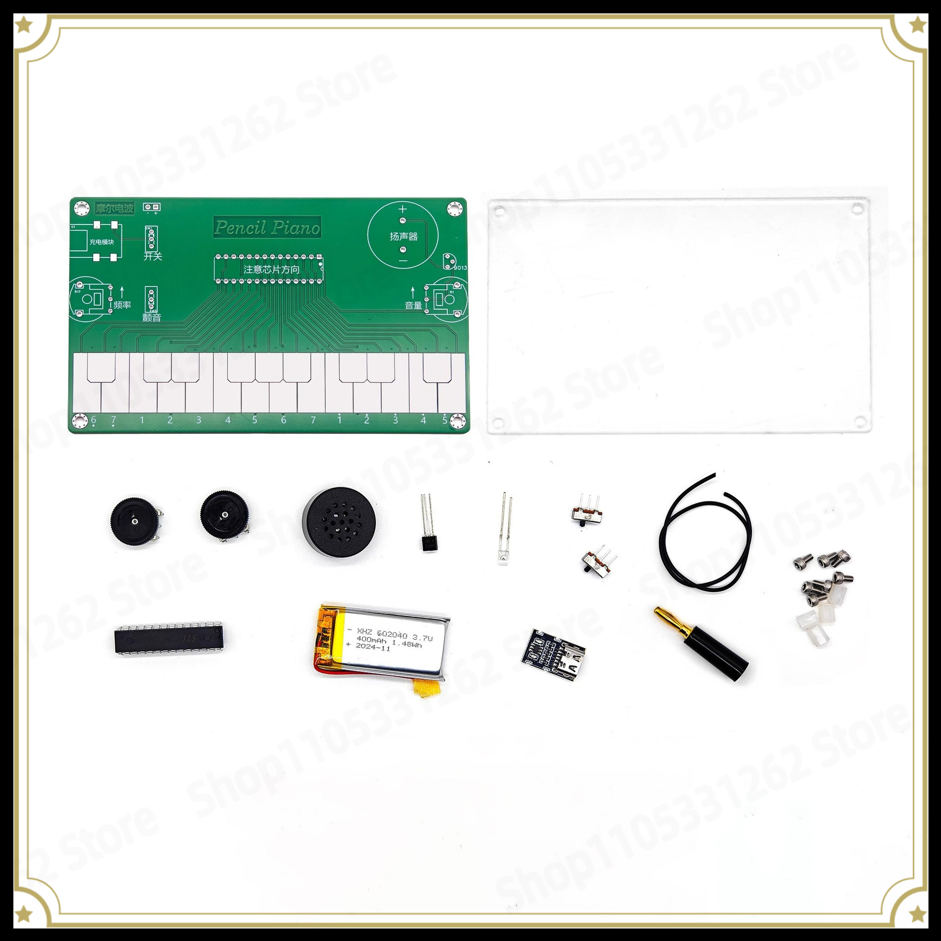 Diy Electronics Course - Kit di Pratica per Saldatura Fai-da-Te