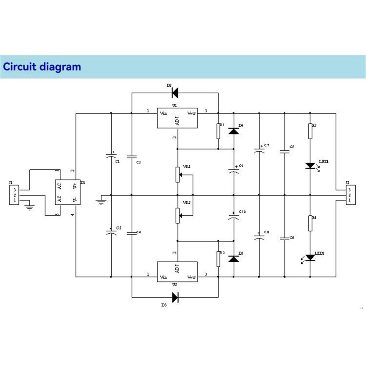 Lm317 Voltage Regulator - Modulo Scheda di Alimentazione Regolabile A49T