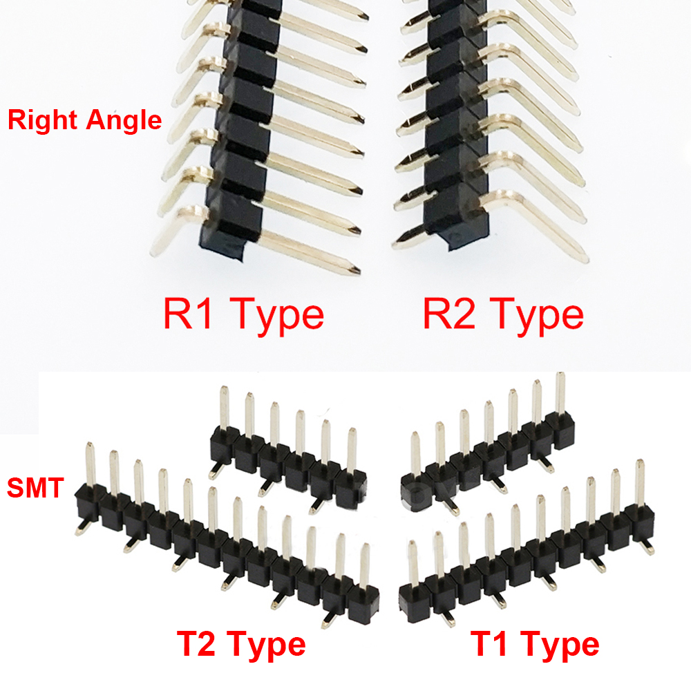 Male Female Header Pin - 100 pz 2.54mm Singola Fila Breakable