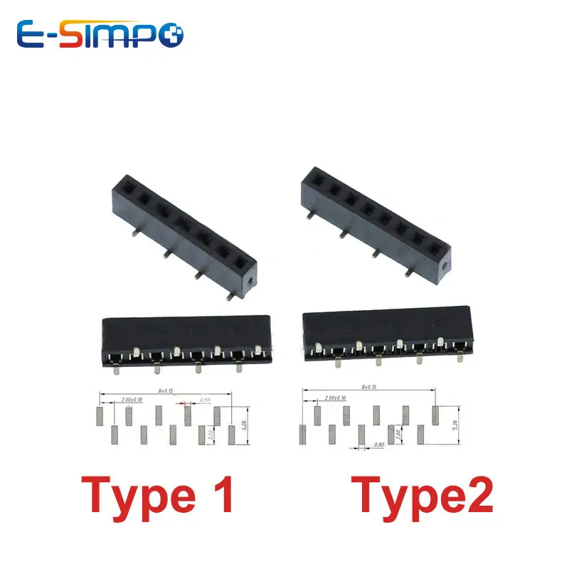 10 pz 2.0mm Passo SMD 1*3P4P5P - Male Female Header Pin recensione e prezzo